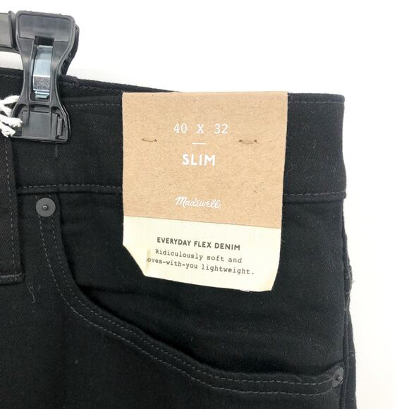 MADEWELL Men's Slim Jeans 40x32 Black Bainhart Wash ND479 COOLMAX® Denim NWT - Picture 9 of 14